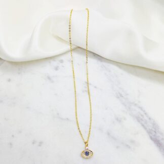 18K Gold Plating Evil Eyes Necklace